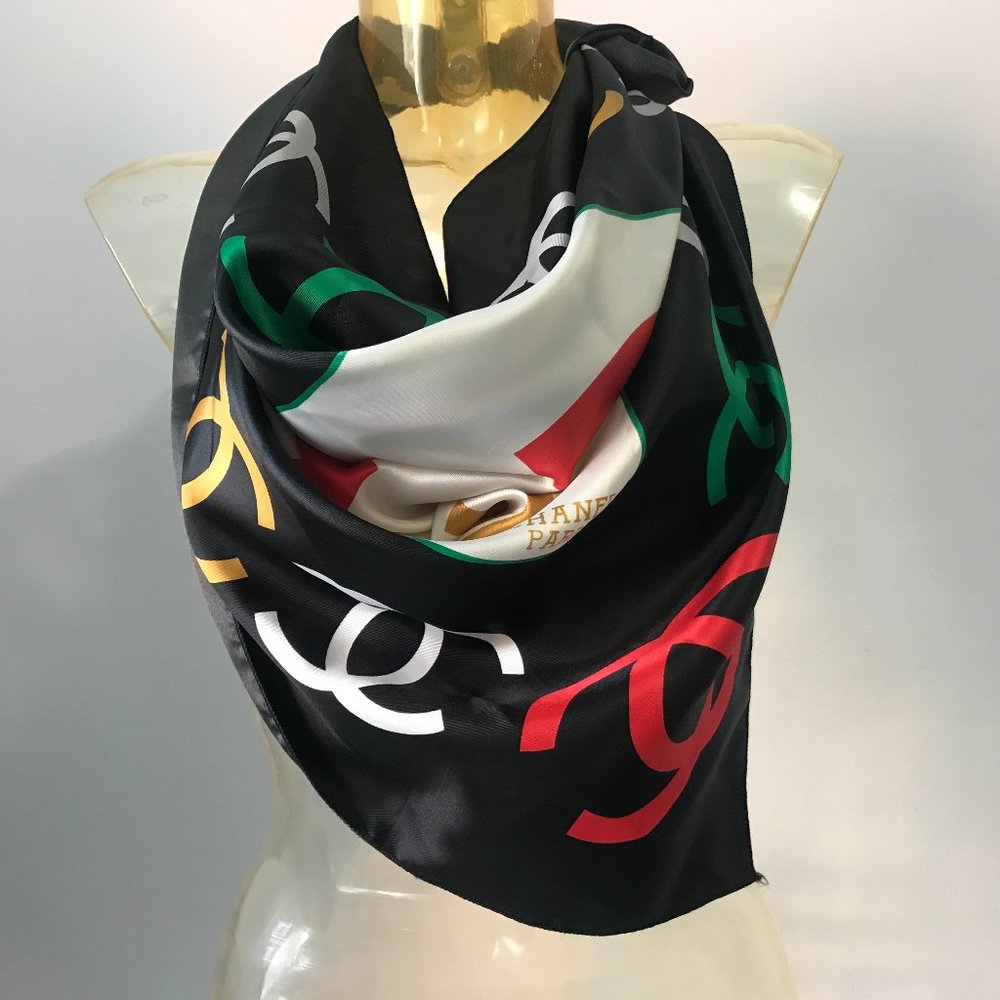 Monogram CC Paris Big Scarf Wrap Not Authenticated